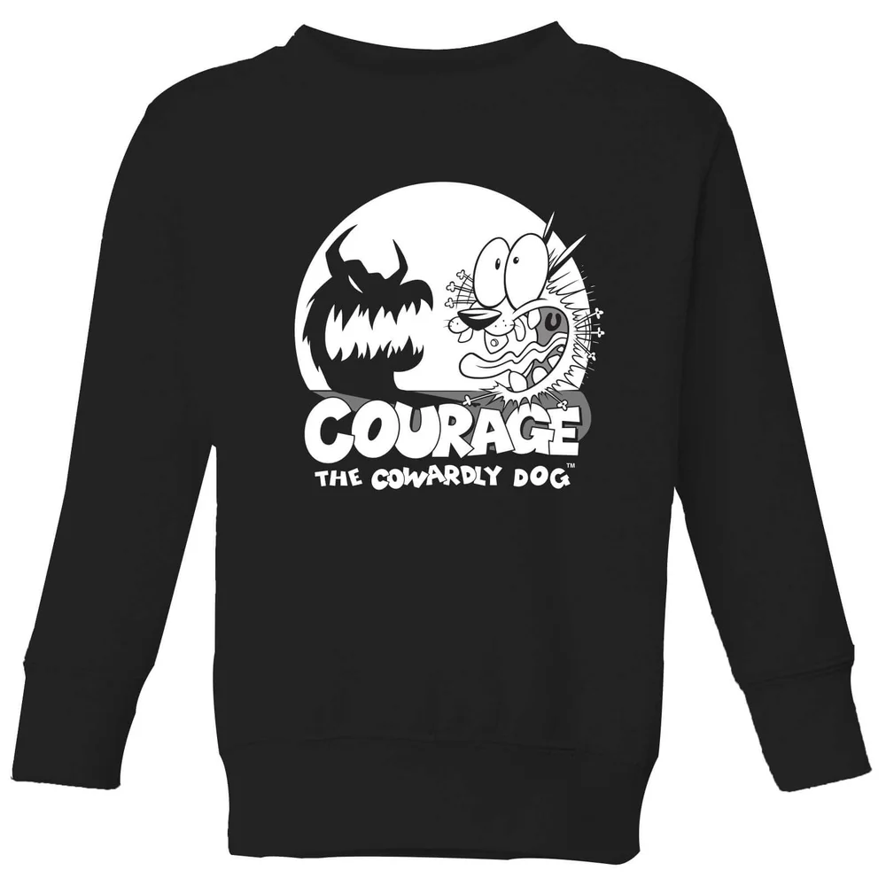 Courage The Cowardly Dog Spotlight Kids' Sweatshirt - Black - 98/104 (3-4 jaar) Afbeelding 1