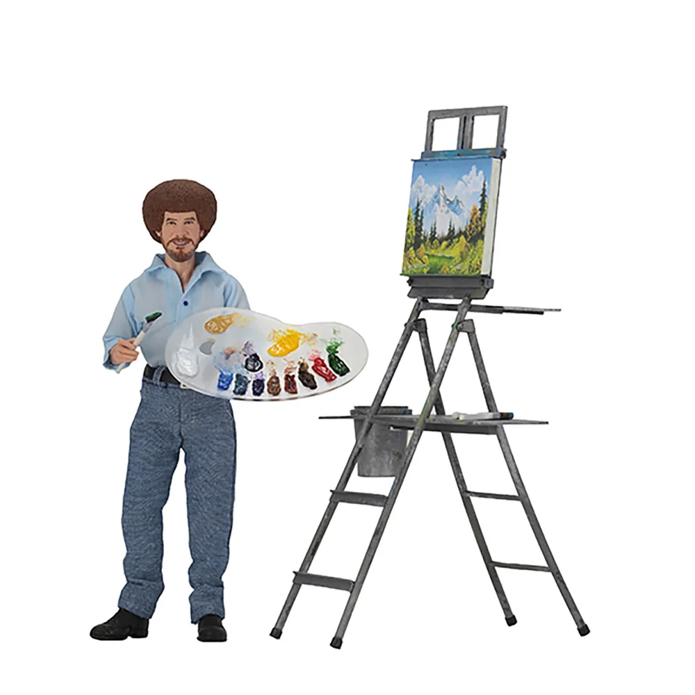 NECA Bob Ross - 8" Clothed Action Figure - Bob Ross Afbeelding 1