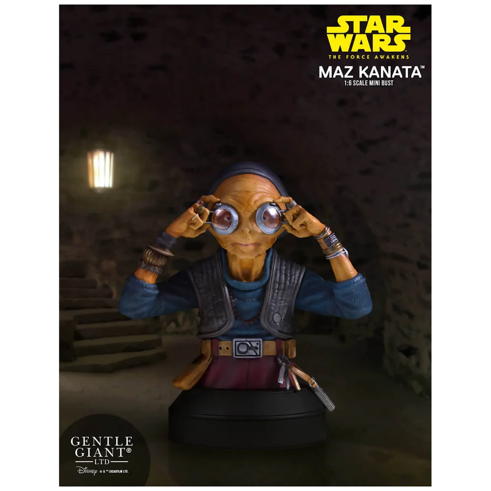 Gentle Giant Star Wars Force Awakens Maz Kanata 1/6 Mini Bust - 14cm Afbeelding 1