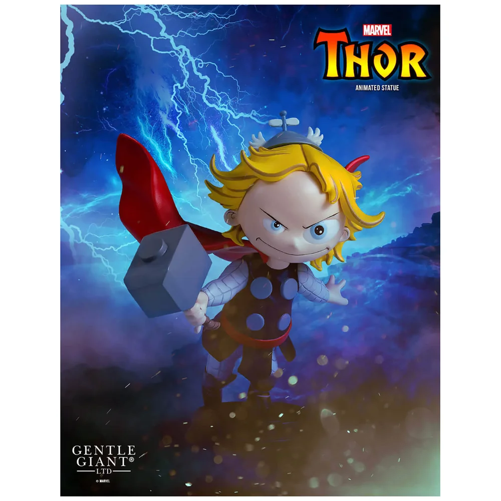 Gentle Giant Marvel Comics Thor geanimeerd beeldje - 12cm Afbeelding 1