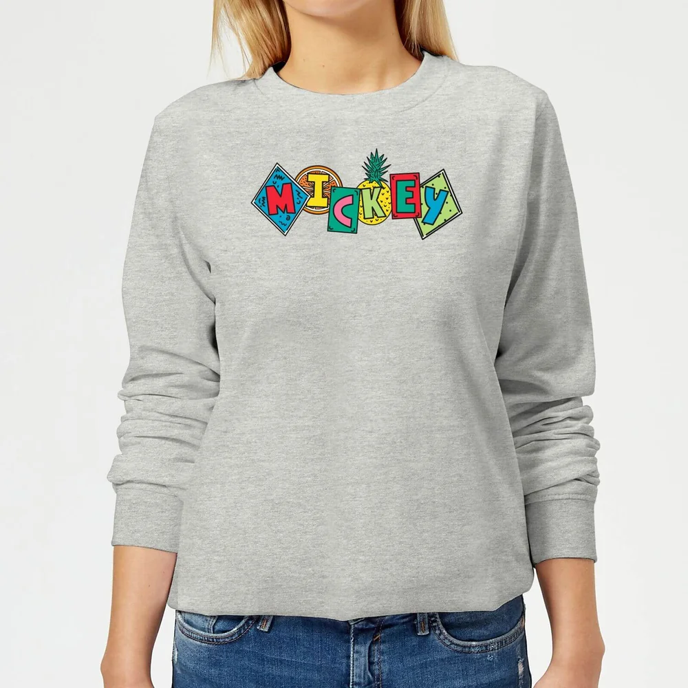 Disney Mickey Mouse Fruit Blocks dames trui - Grijs - 3XL - Grijs Afbeelding 1