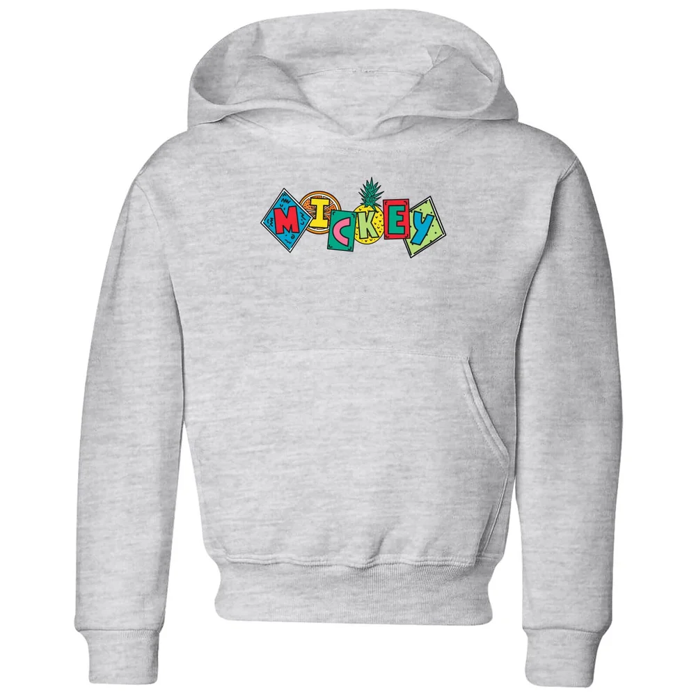 Disney Mickey Mouse Fruit Blocks kinder hoodie - Grijs - 98/104 (3-4 jaar) Afbeelding 1