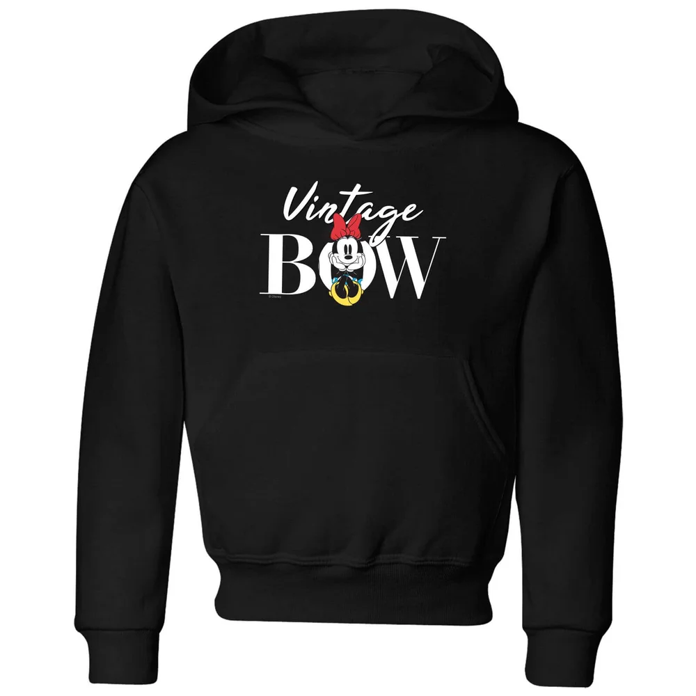 Disney Minnie Mouse Vintage Bow kinder hoodie - Zwart - 98/104 (3-4 jaar) Afbeelding 1