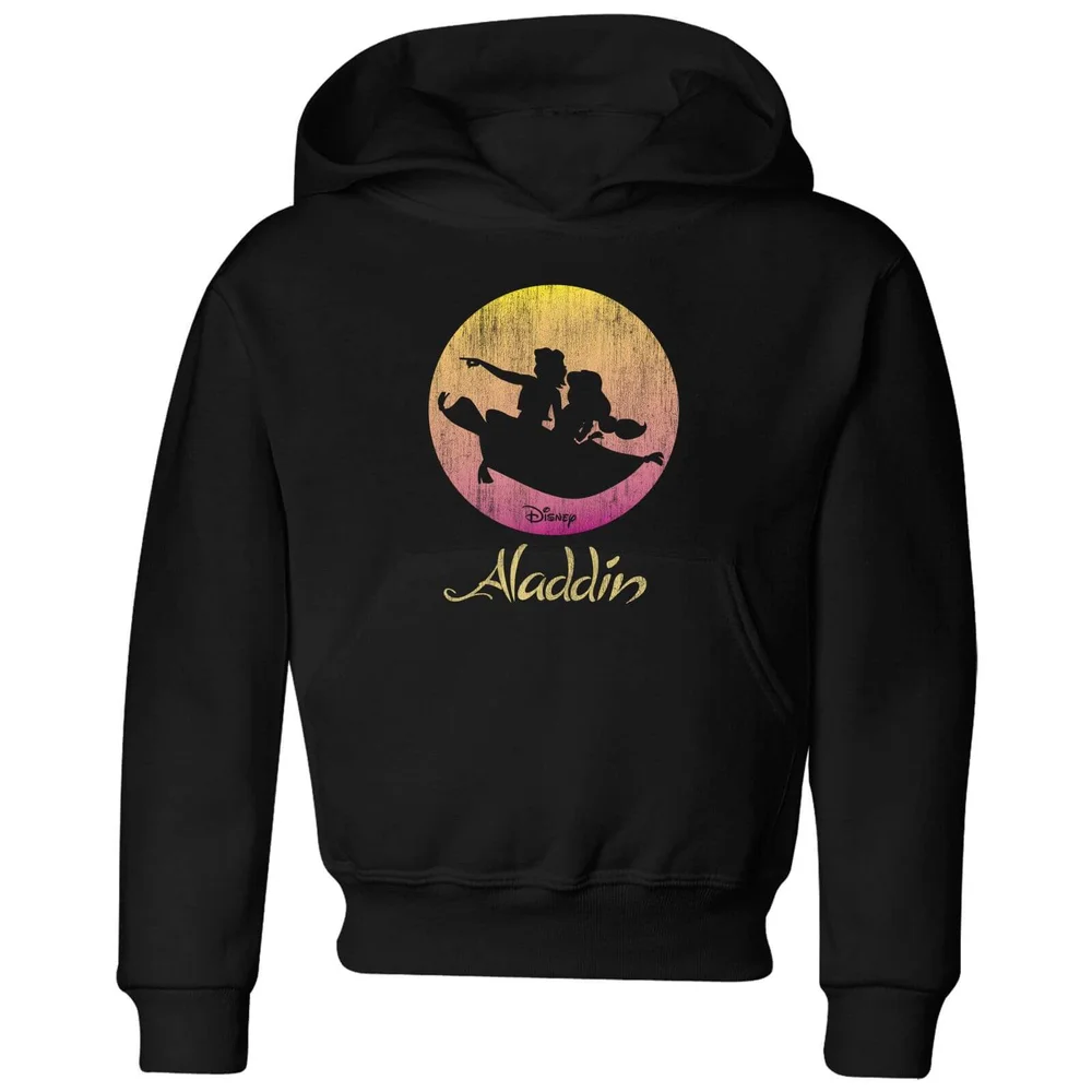 Disney Aladdin Flying Sunset kinder hoodie - Zwart - 98/104 (3-4 jaar) Afbeelding 1