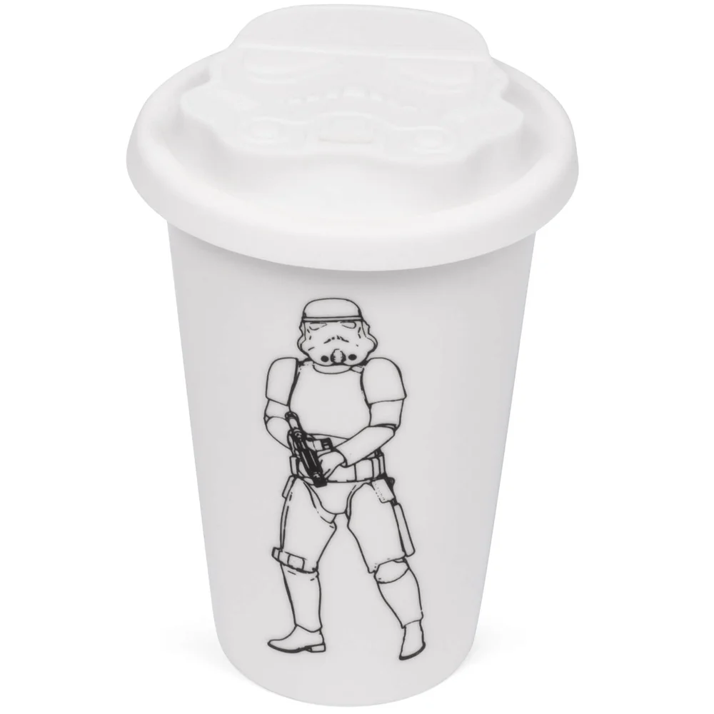 Originele stormtrooper keramische reisbeker - wit Afbeelding 1