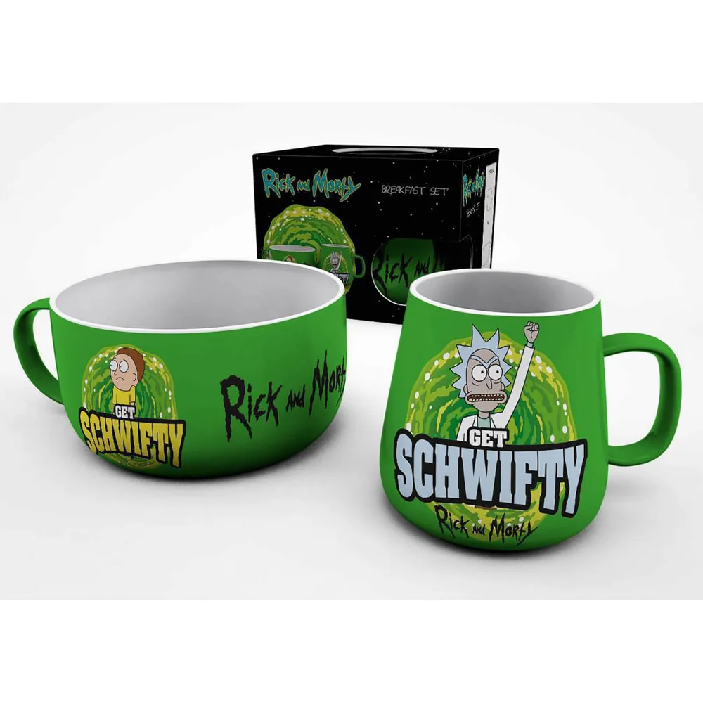Rick and Morty (Get Schwifty) Breakfast Set Afbeelding 1