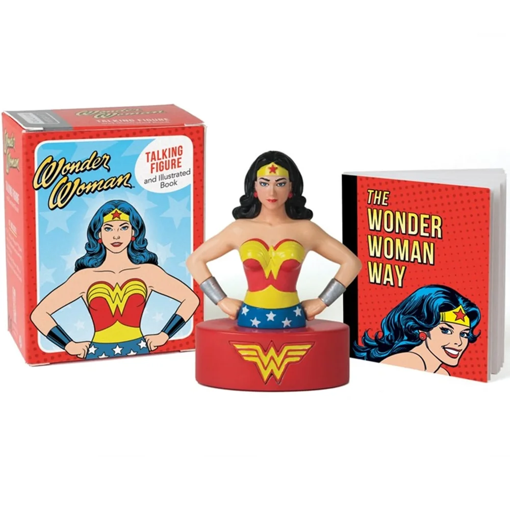 Wonder Woman pratende figuur en geïllustreerde boeken minikit Afbeelding 1