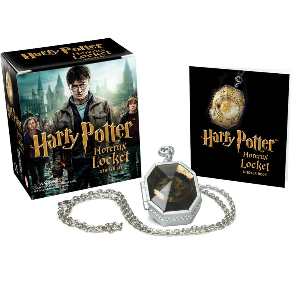 Harry Potter medaillon Horcrux (gruzielement) en stickerboek miniset Afbeelding 1