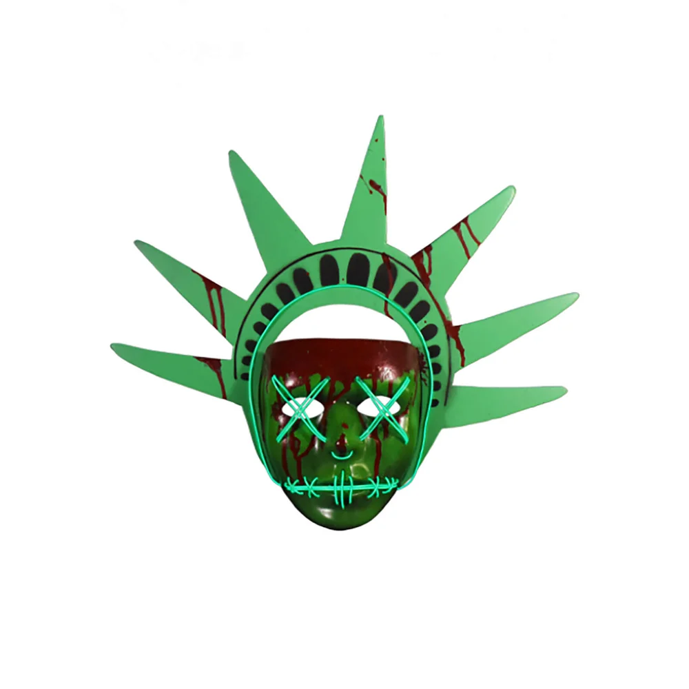 Trick Or Treat Purge: Election Year Lady Liberty Light-Up Mask Afbeelding 1