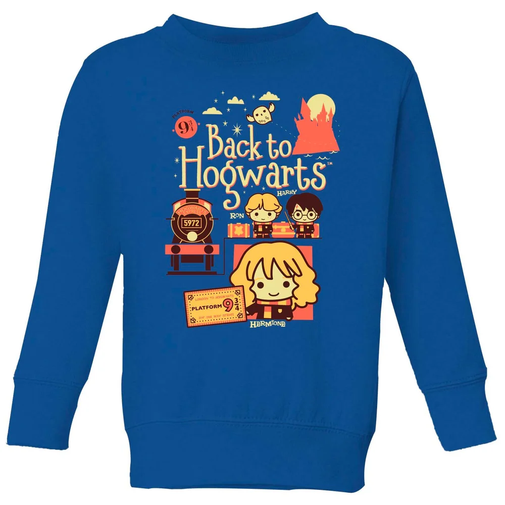 Harry Potter Kids Back To Hogwarts kindertrui - Blauw - 134/140 (9-10 jaar) Afbeelding 1