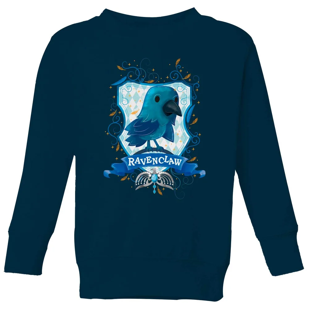 Harry Potter Kids Ravenclaw Crest kindertrui - Navy - 134/140 (9-10 jaar) Afbeelding 1