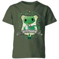 Harry Potter Kids Slytherin Crest kinder t-shirt - Donkergroen