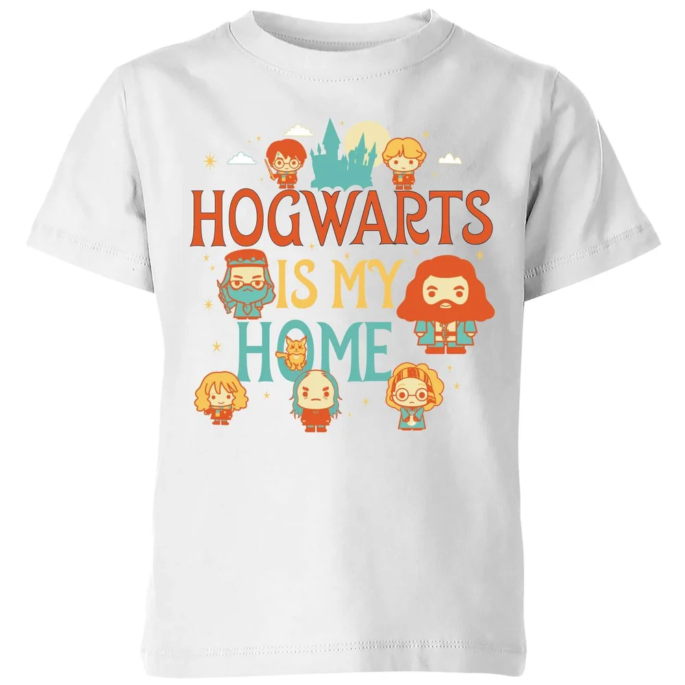 Harry Potter Kids Hogwarts Is My Home kinder t-shirt - Wit - 98/104 (3-4 jaar) Afbeelding 1