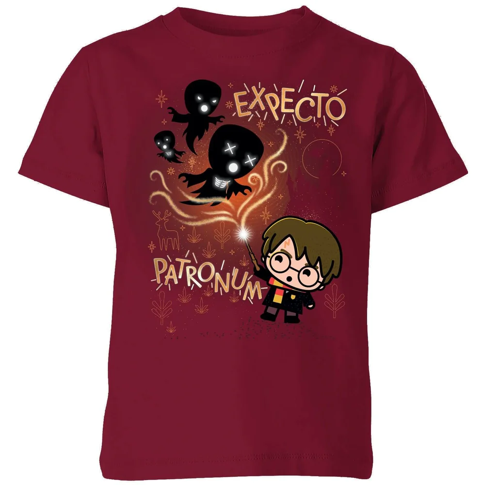 Harry Potter Kids Expecto Patronum kinder t-shirt - Burgundy - 98/104 (3-4 jaar) Afbeelding 1