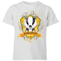 Harry Potter Kids Hufflepuff Crest kinder t-shirt - Grijs