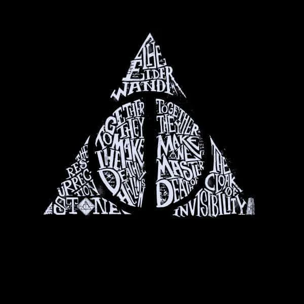 Harry Potter Deathly Hallows Text hoodie - Zwart