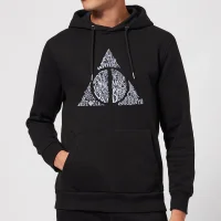 Harry Potter Deathly Hallows Text hoodie - Zwart