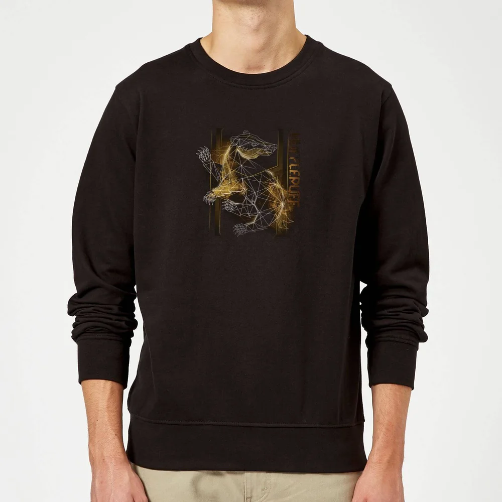 Harry Potter Hufflepuff Geometric trui - Zwart - S Afbeelding 1