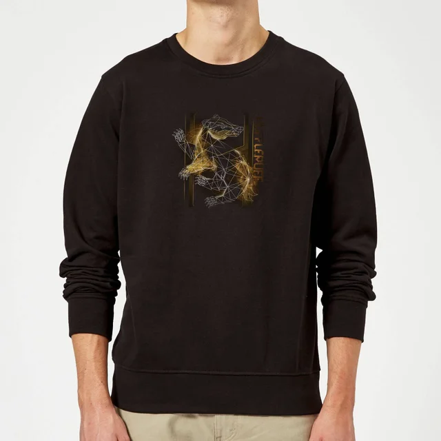 Harry Potter Hufflepuff Geometric trui - Zwart