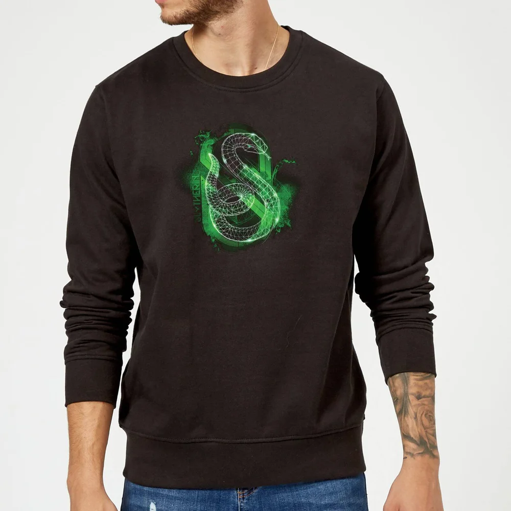Harry Potter Slytherin Geometric trui - Zwart - S Afbeelding 1