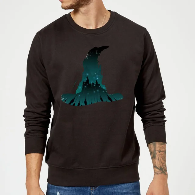 Harry Potter Sorting Hat Silhouet trui - Zwart