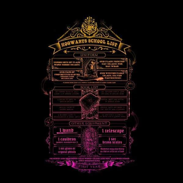 Harry Potter School List trui - Zwart