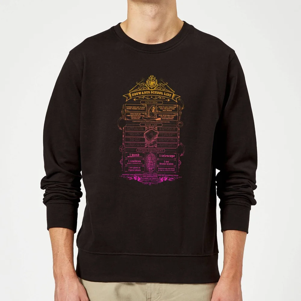 Harry Potter School List trui - Zwart - S Afbeelding 1