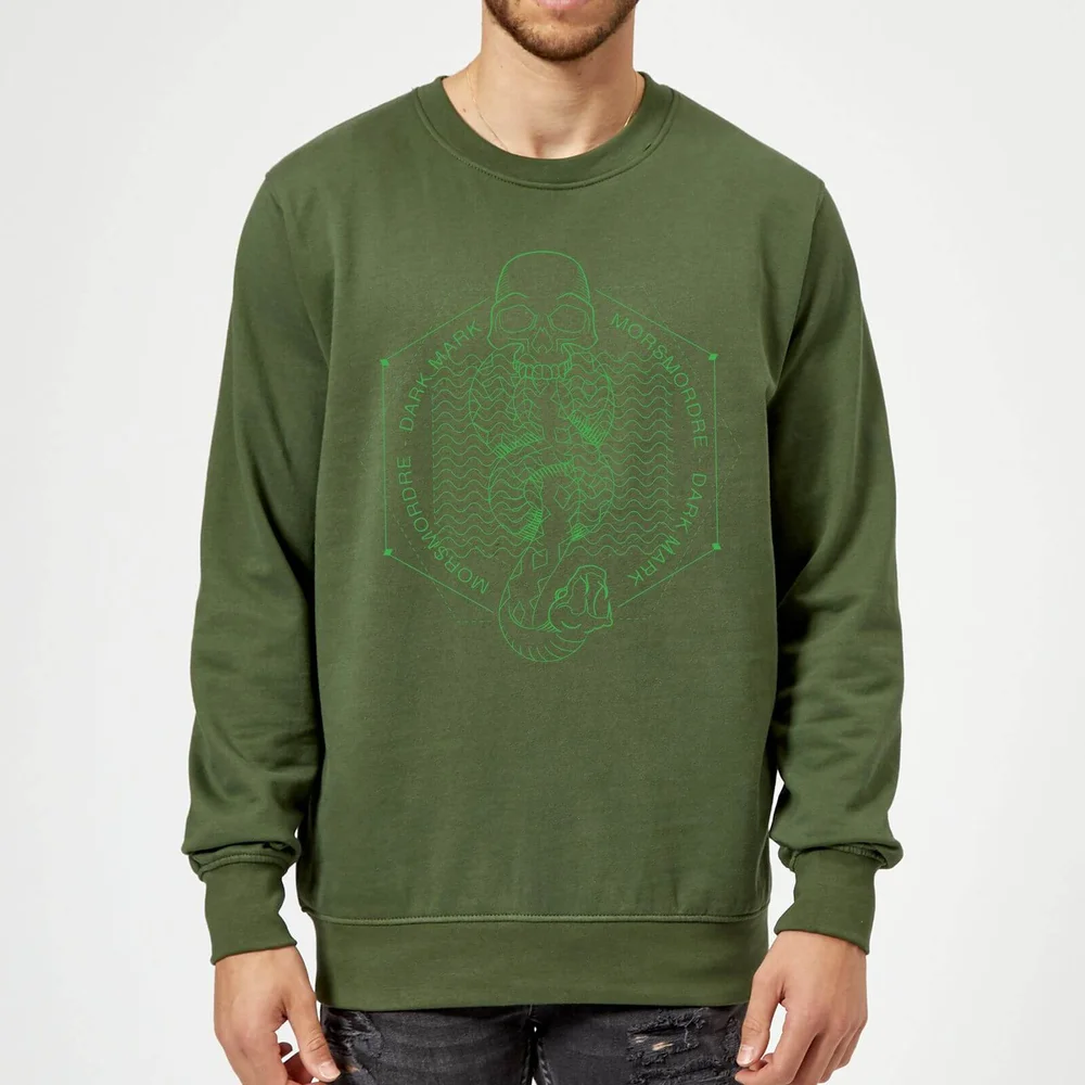 Harry Potter Morsmordre Dark Mark trui - Donkergroen - XL Afbeelding 1
