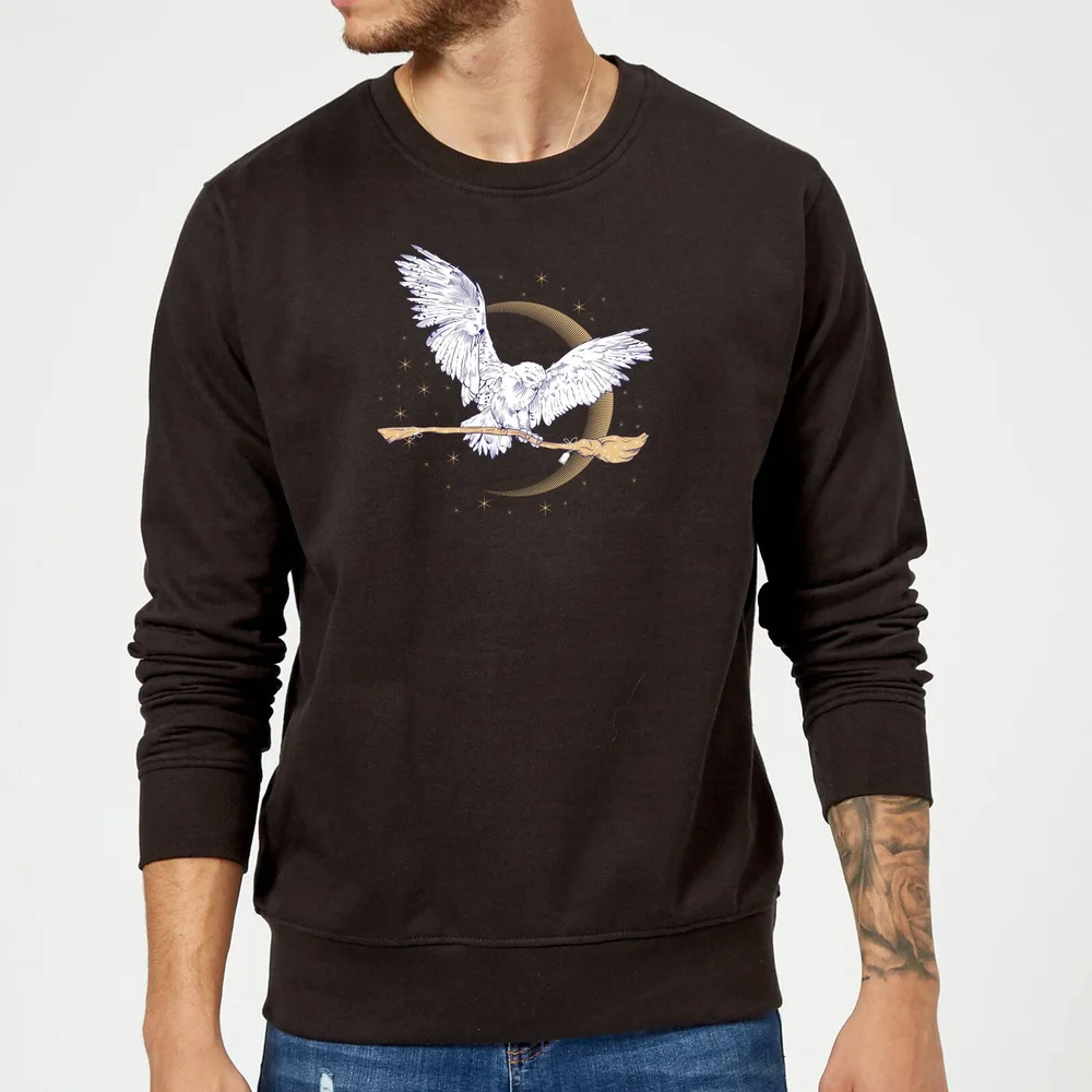 Harry Potter Hedwig Broom trui - Zwart - S Afbeelding 1