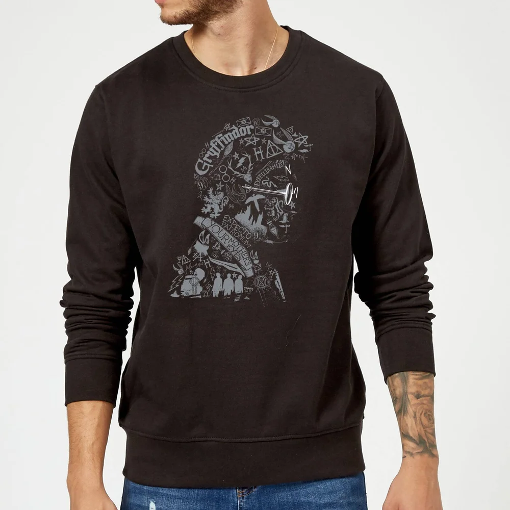 Harry Potter Harry Potter Head trui - Zwart - S Afbeelding 1