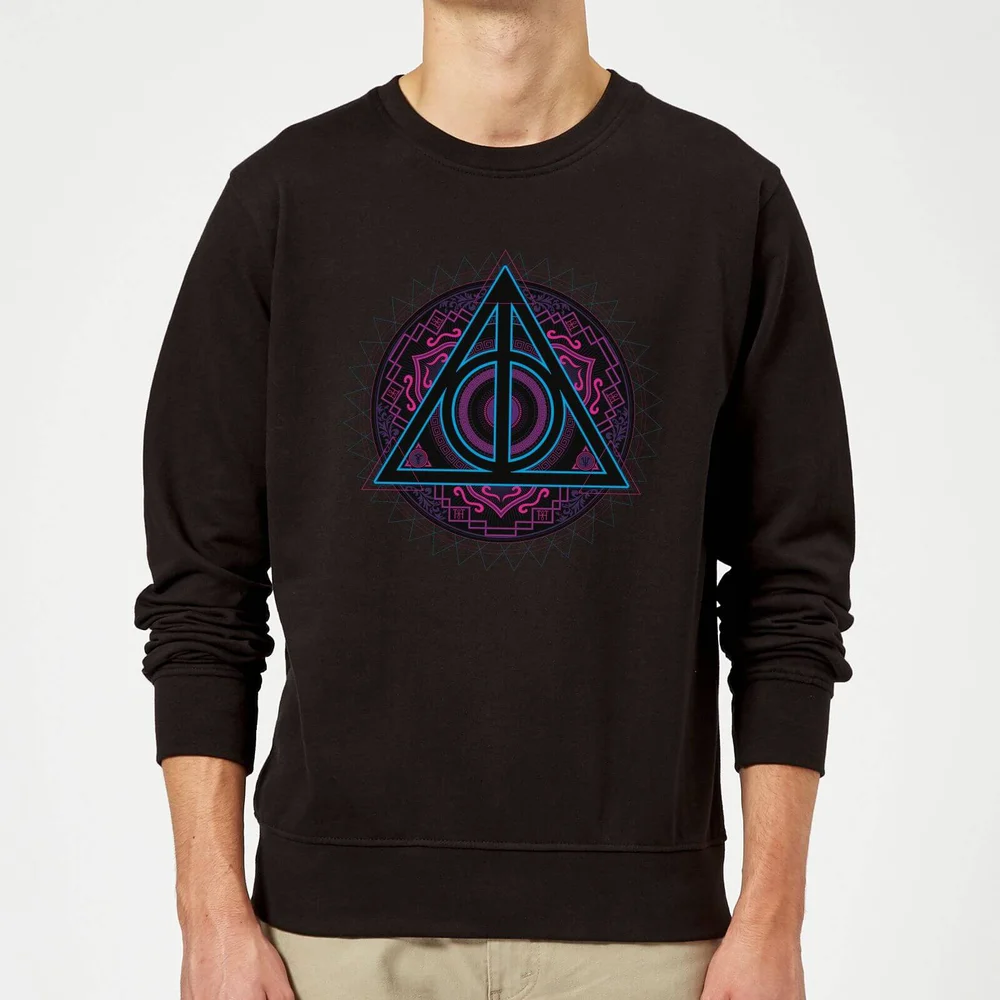 Harry Potter Deathly Hallows Neon trui - Zwart - S Afbeelding 1