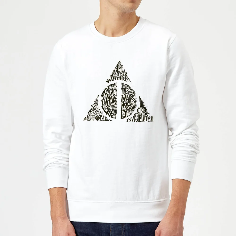 Harry Potter Deathly Hallows Text trui - Wit - S Afbeelding 1
