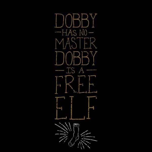 Harry Potter Dobby Is A Free Elf trui - Zwart