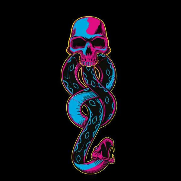 Harry Potter Dark Mark Neon trui - Zwart