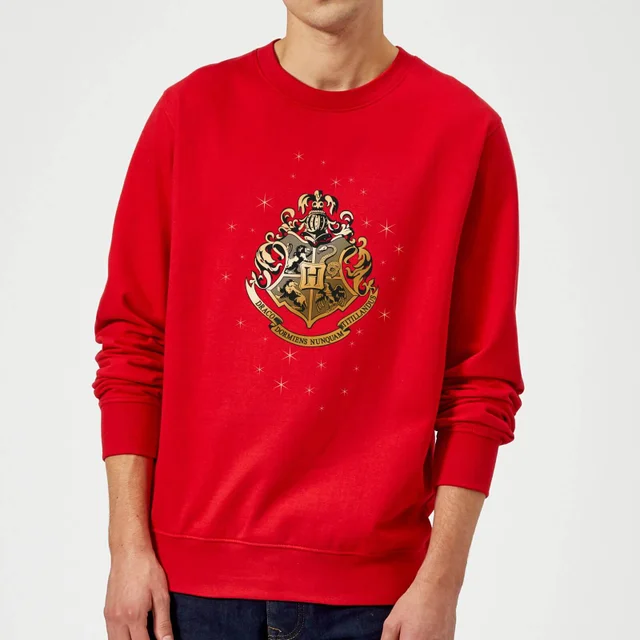 Harry Potter Star Hogwarts Gold Crest trui - Rood