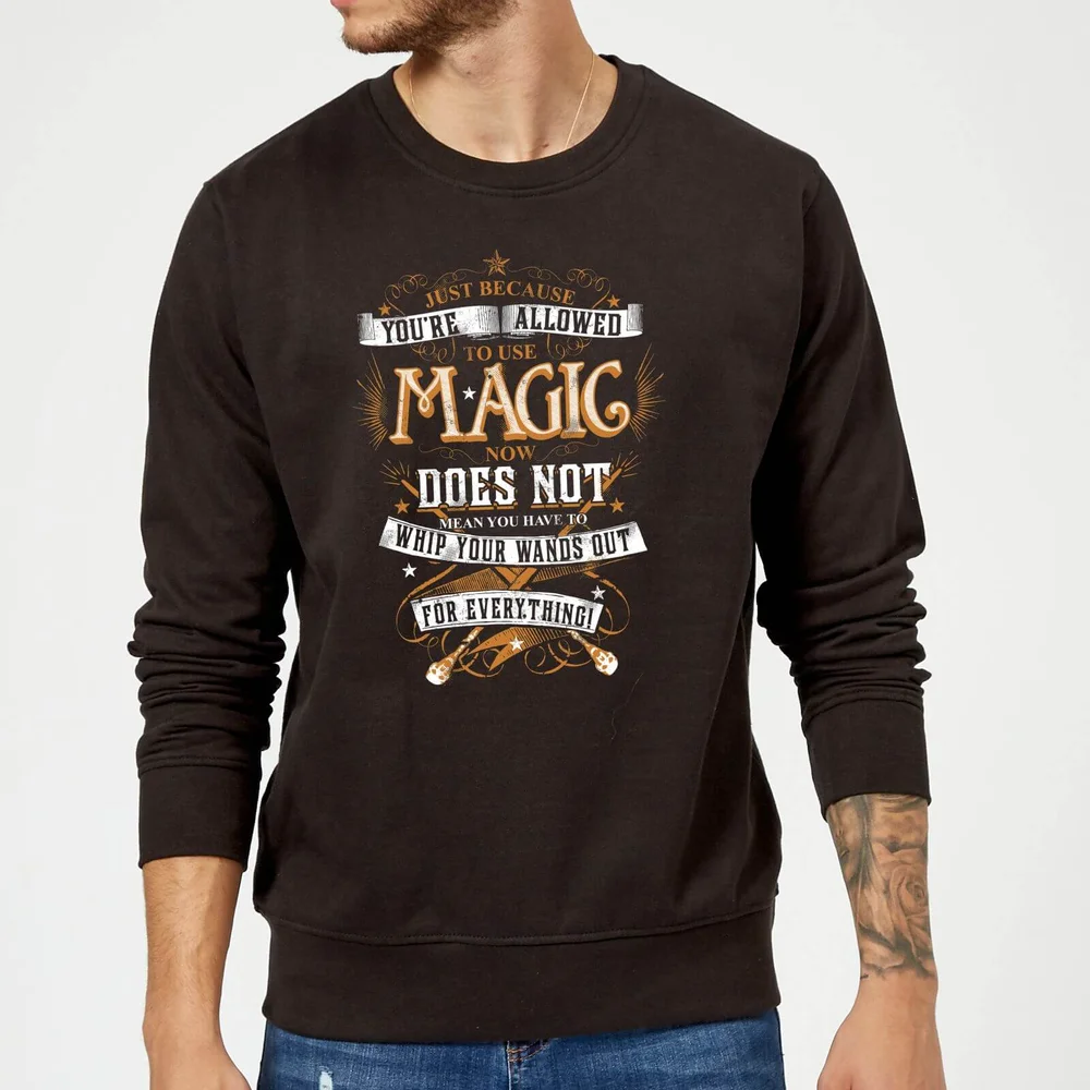 Harry Potter Whip Your Wands Out trui - Zwart - S Afbeelding 1