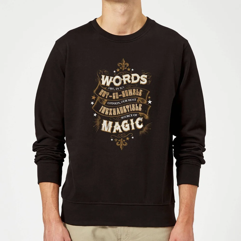 Harry Potter Words Are, In My Not So Humble Opinion trui - Zwart - S Afbeelding 1