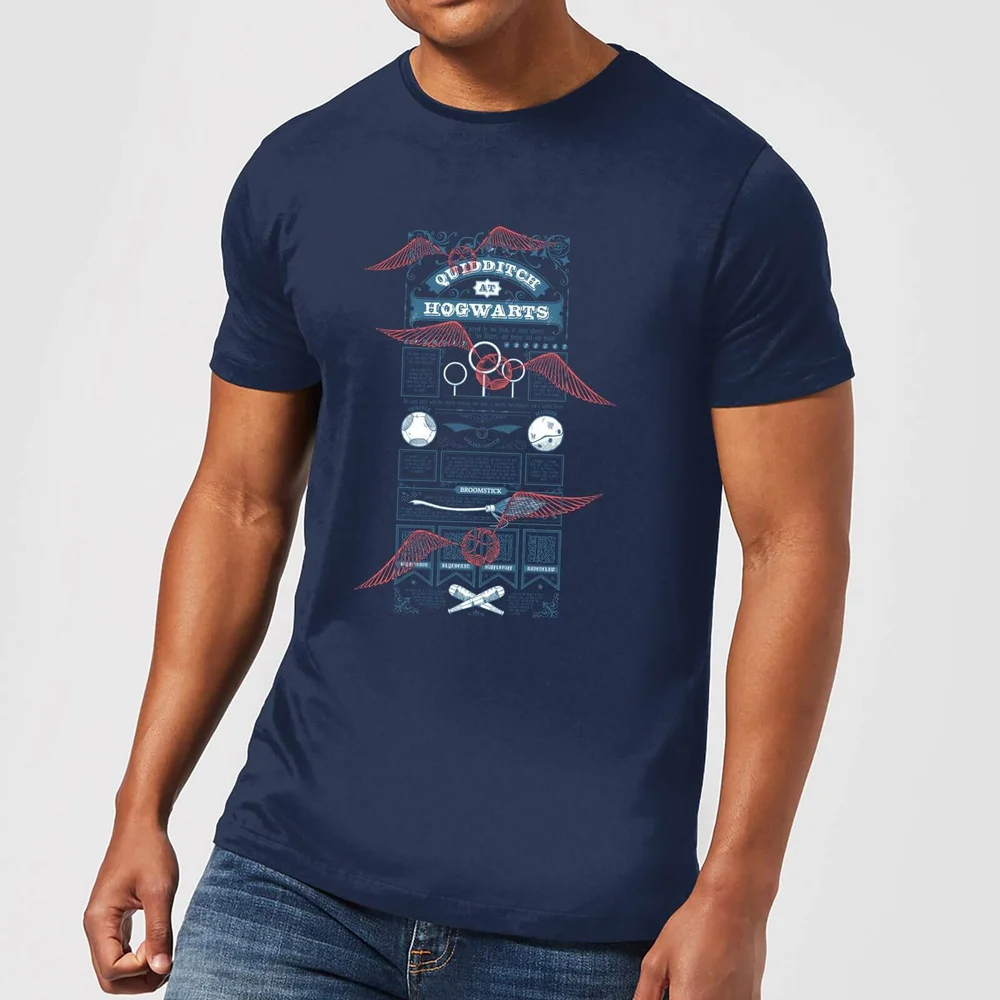Harry Potter Quidditch At Hogwarts t-shirt - Navy - S Afbeelding 1