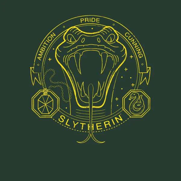 Harry Potter Slytherin Snake Badge t-shirt - Donkergroen