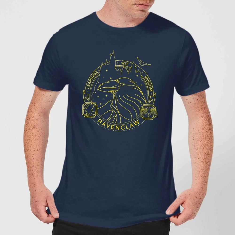 Harry Potter Ravenclaw Raven Badge t-shirt - Navy - S Afbeelding 1
