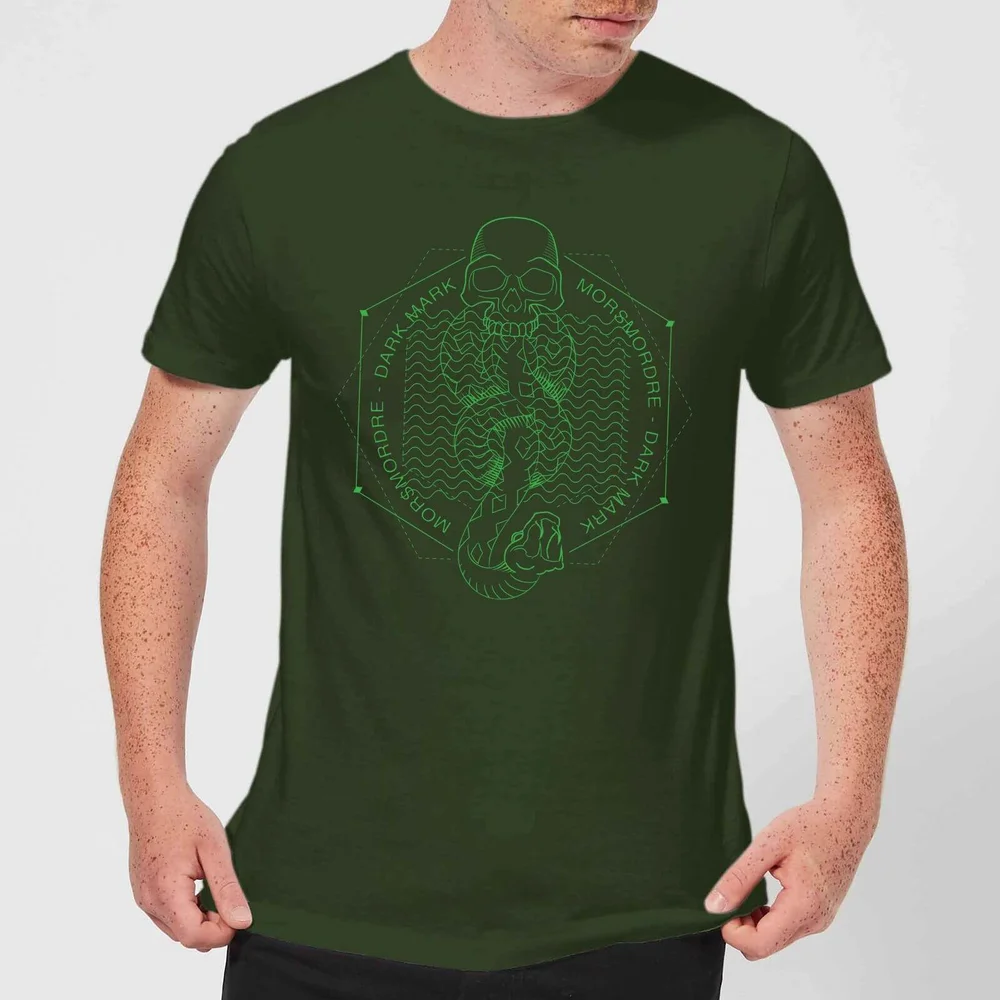 Harry Potter Morsmordre Dark Mark t-shirt - Donkergroen - S Afbeelding 1