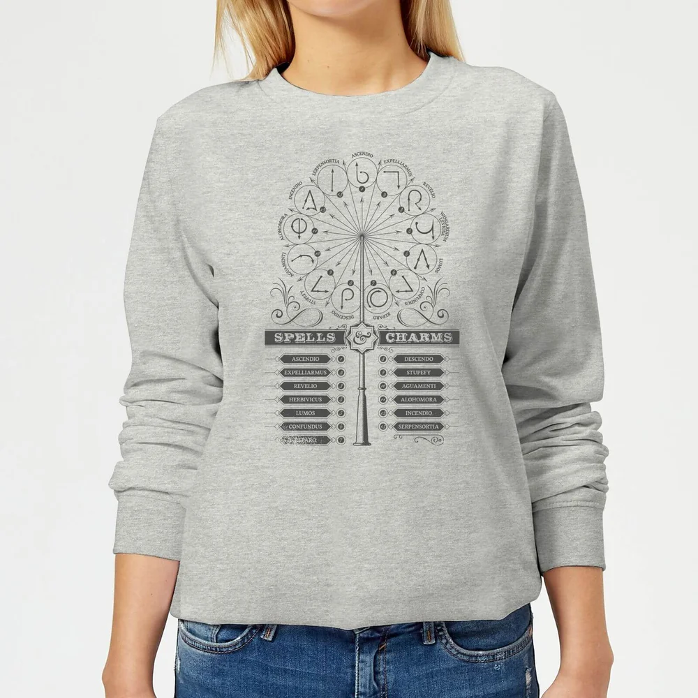 Harry Potter Spells Charms dames trui - Grijs - 3XL Afbeelding 1