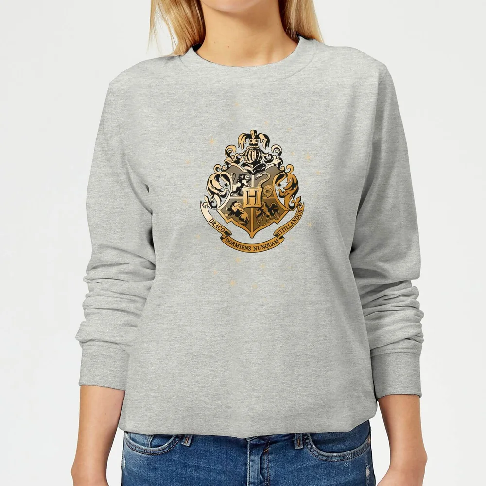 Harry Potter Star Hogwarts Gold Crest dames trui - Grijs - 3XL Afbeelding 1