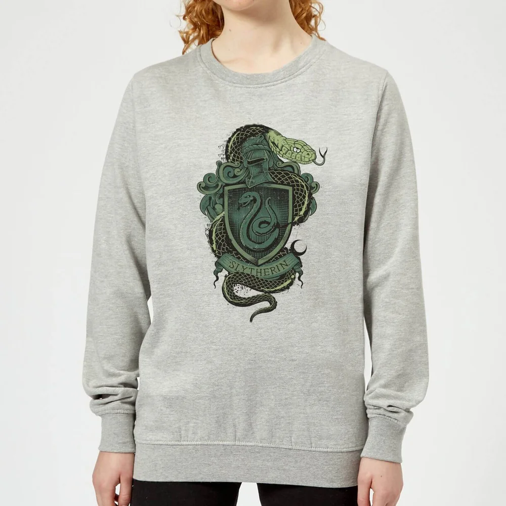 Harry Potter Slytherin Drawn Crest dames trui - Grijs - 3XL Afbeelding 1