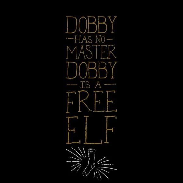 Harry Potter Dobby Is A Free Elf dames t-shirt - Zwart