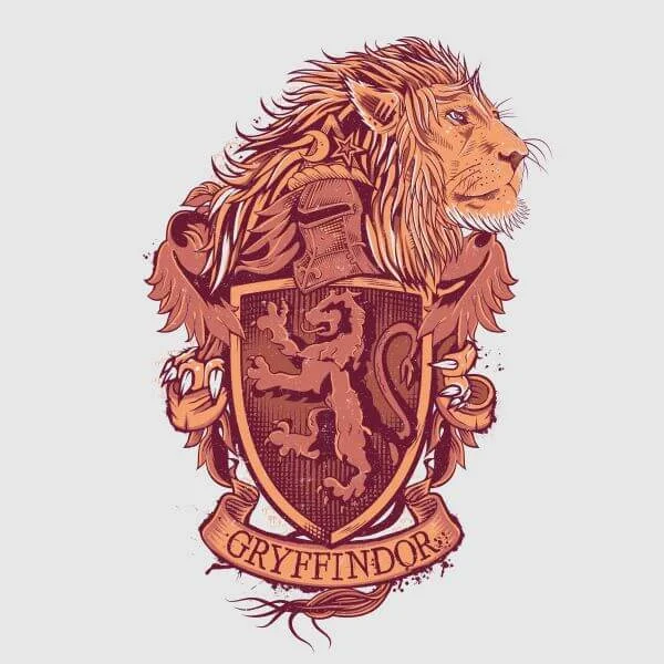 Harry Potter Gryffindor Drawn Crest dames t-shirt - Grijs