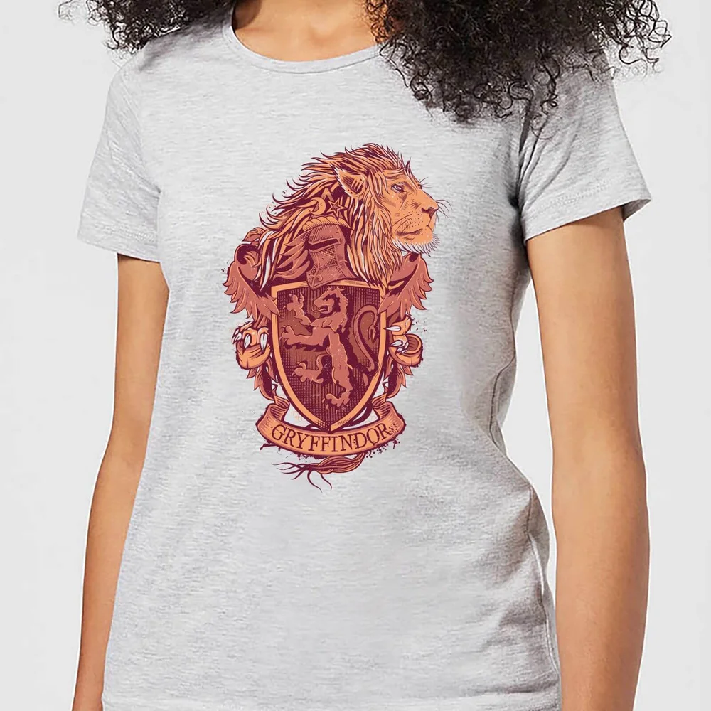 Harry Potter Gryffindor Drawn Crest dames t-shirt - Grijs - XS Afbeelding 1