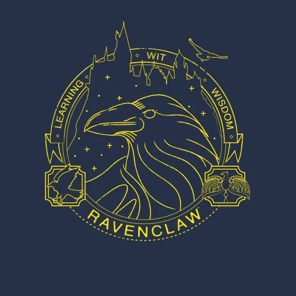 Harry Potter Ravenclaw Raven Badge dames t-shirt - Navy