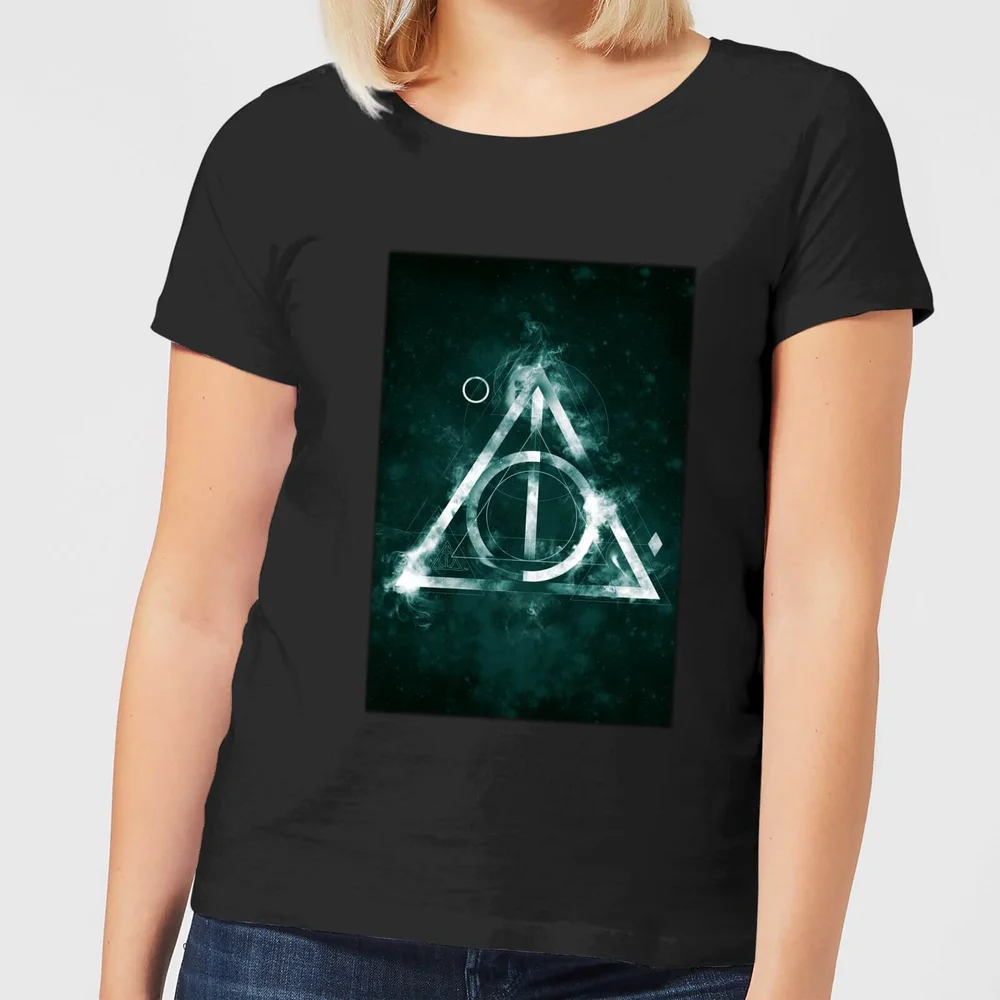 Harry Potter Hallows Painted dames t-shirt - Zwart - S Afbeelding 1