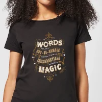 Harry Potter Words Are, In My Not So Humble Opinion dames t-shirt - Zwart
